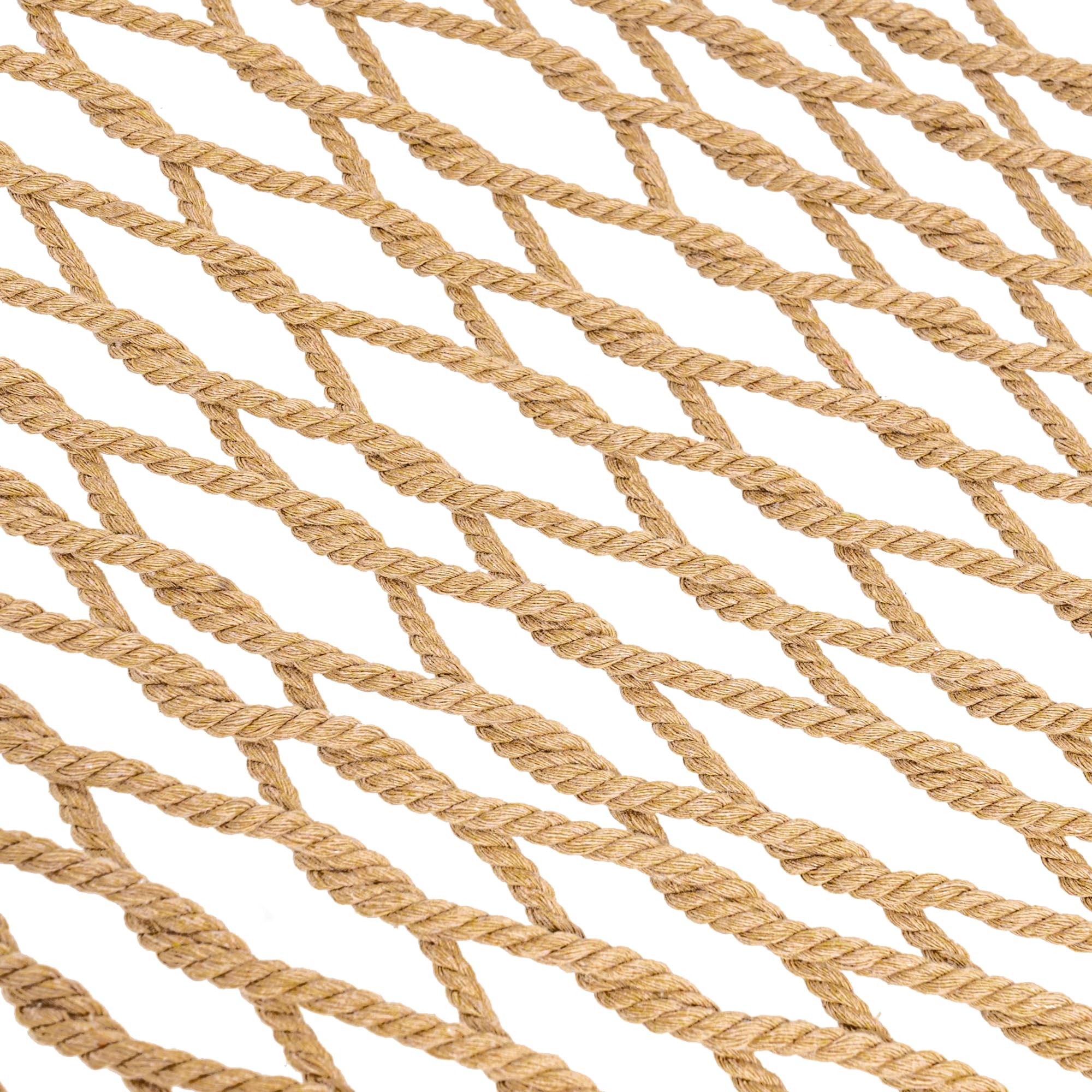 Lazy Daze close-up of thick handwoven cotton ropes demonstrating durable texture and support