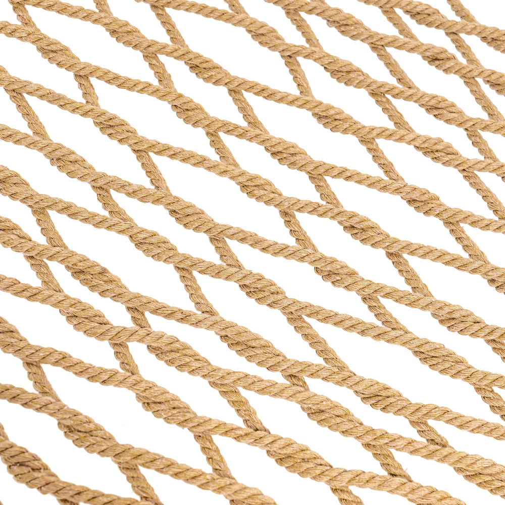 Lazy Daze close-up of thick handwoven cotton ropes demonstrating durable texture and support