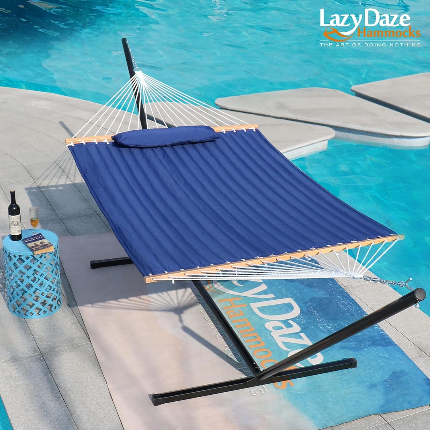Lazy Daze size comparison showing mattress-like bed dimensions and capacity