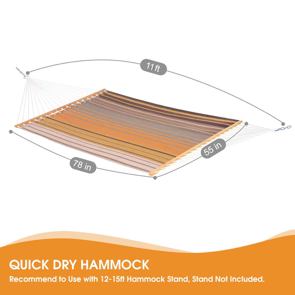 Lazy Daze hammock next to measuring tape demonstrating bed and overall length
