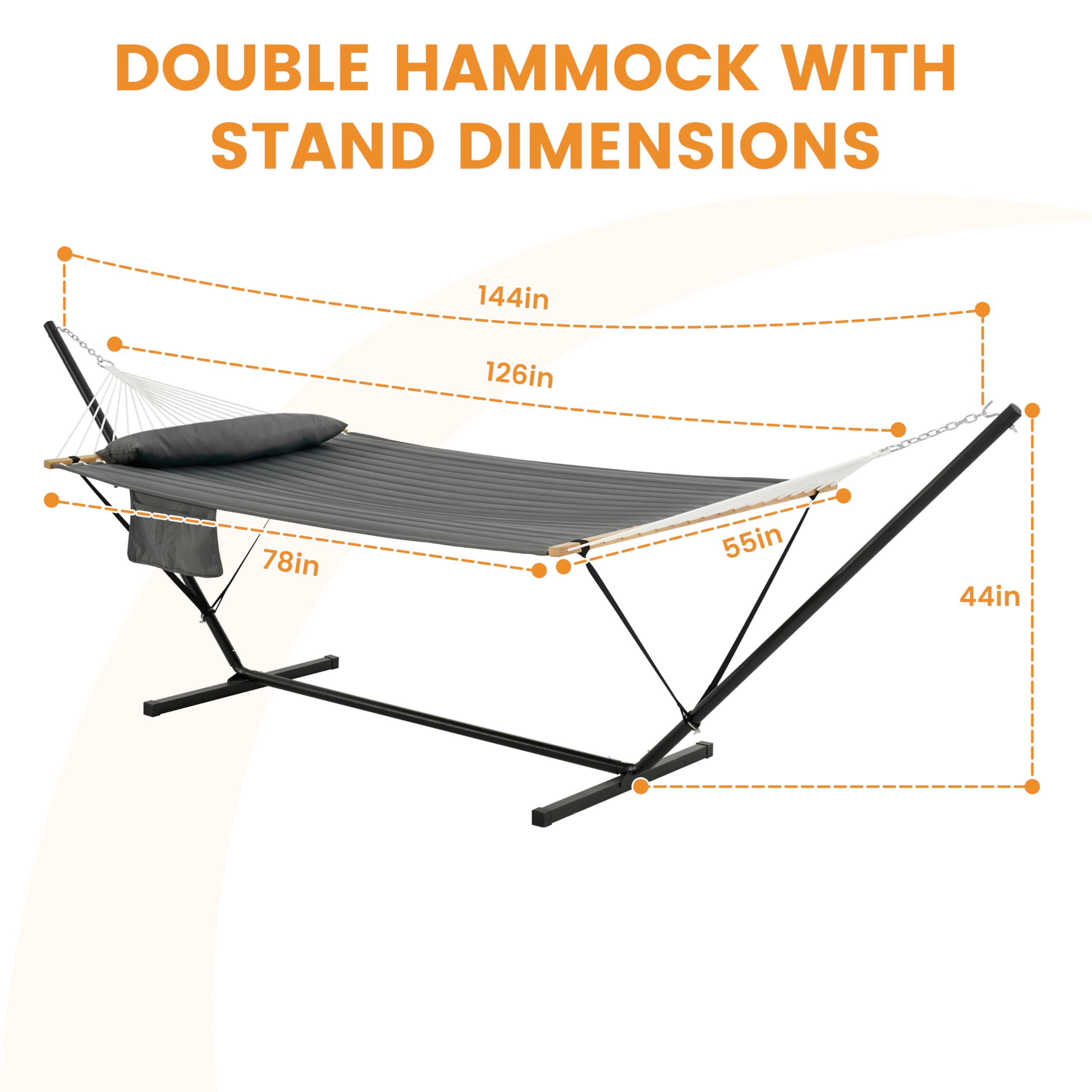Lazy Daze spreader bar detail showing hardwood durability and finish