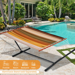 Lazy Daze close-up of 55 inch hardwood spreader bar highlighting durable FSC-certified wood