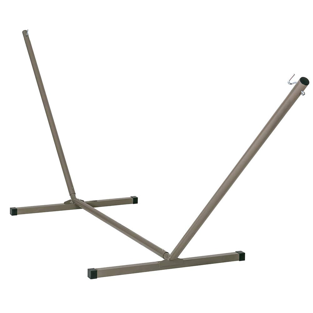Lazy Daze front view of steel hammock stand showing stable frame and clean finish