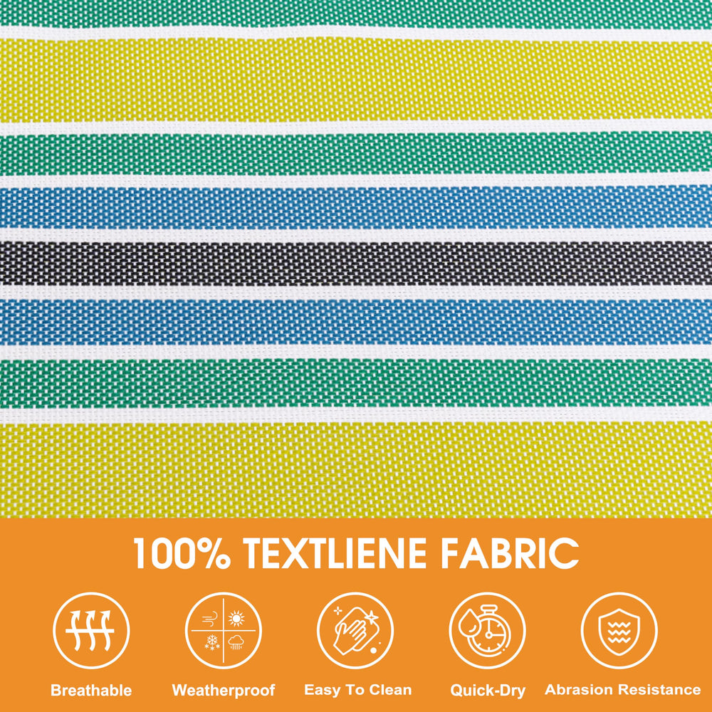 Lazy Daze close-up of Textilene weave showing quick-dry texture and durable finish