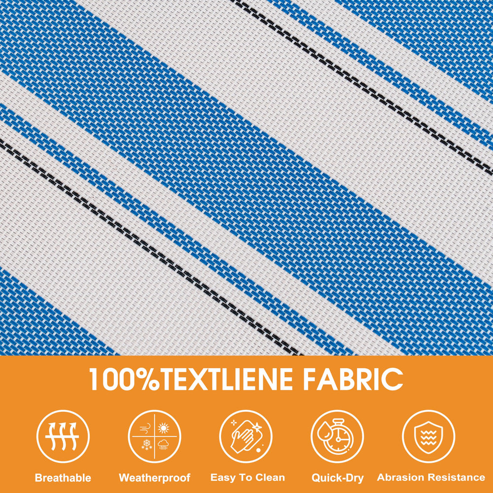 Lazy Daze close-up of textilene fabric showing quick-dry texture and comfort