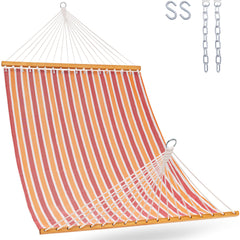 Lazy Daze front view showing full hammock and spreader bar for comfortable lounging