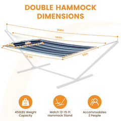 Lazy Daze hardwood spreader bar detail showing FSC-certified wood and anti-corrosion finish