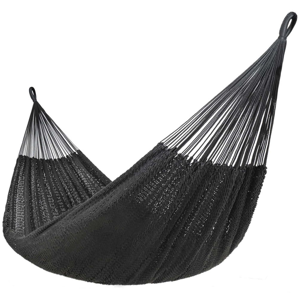 Lazy Daze Hammocks front view of XL Mayan hammock showing full bed and spreader-free design for shared comfort