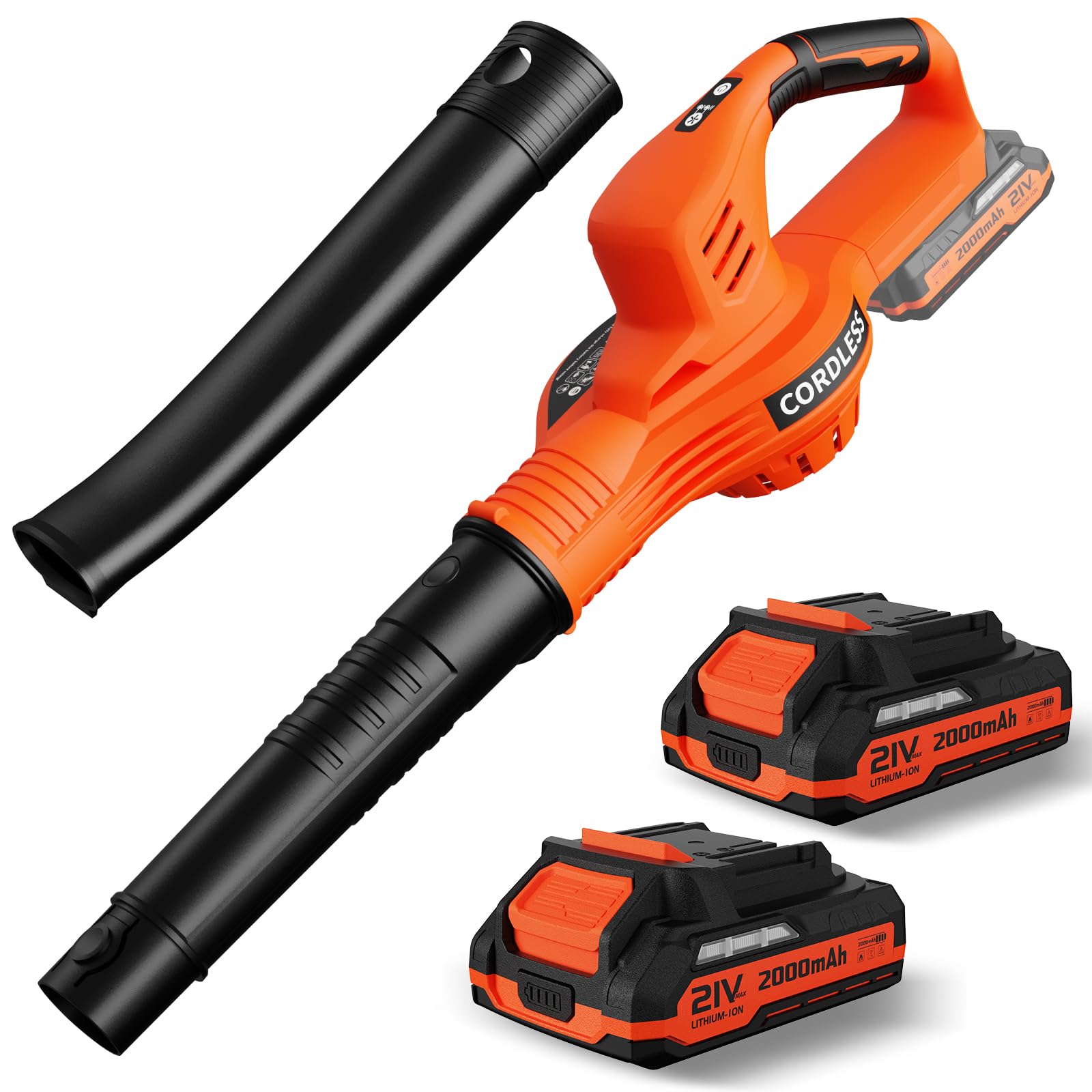 LAZYBOI front view showing compact blower for fast yard cleanup