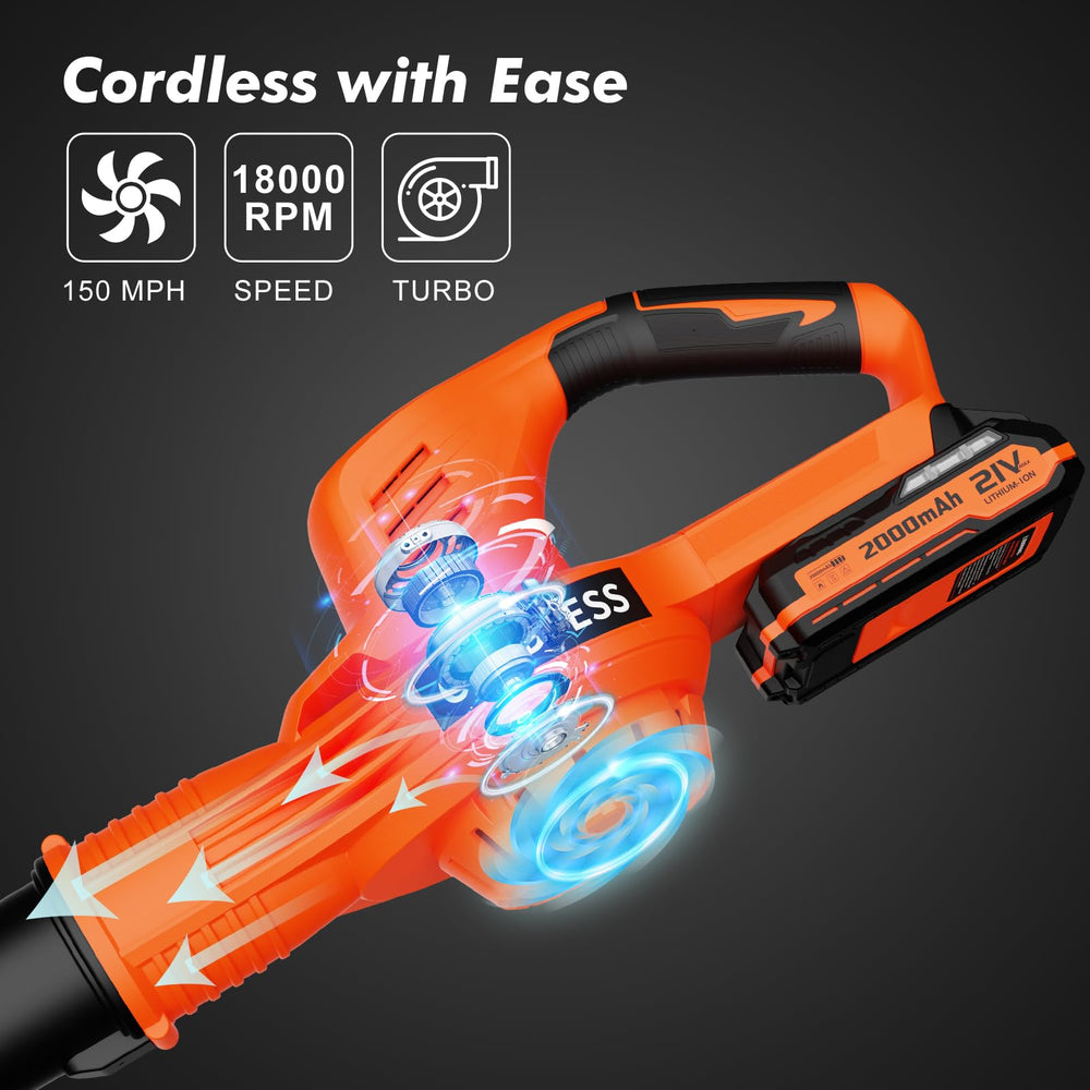 LAZYBOI in use on yard showing cordless convenience and mobility