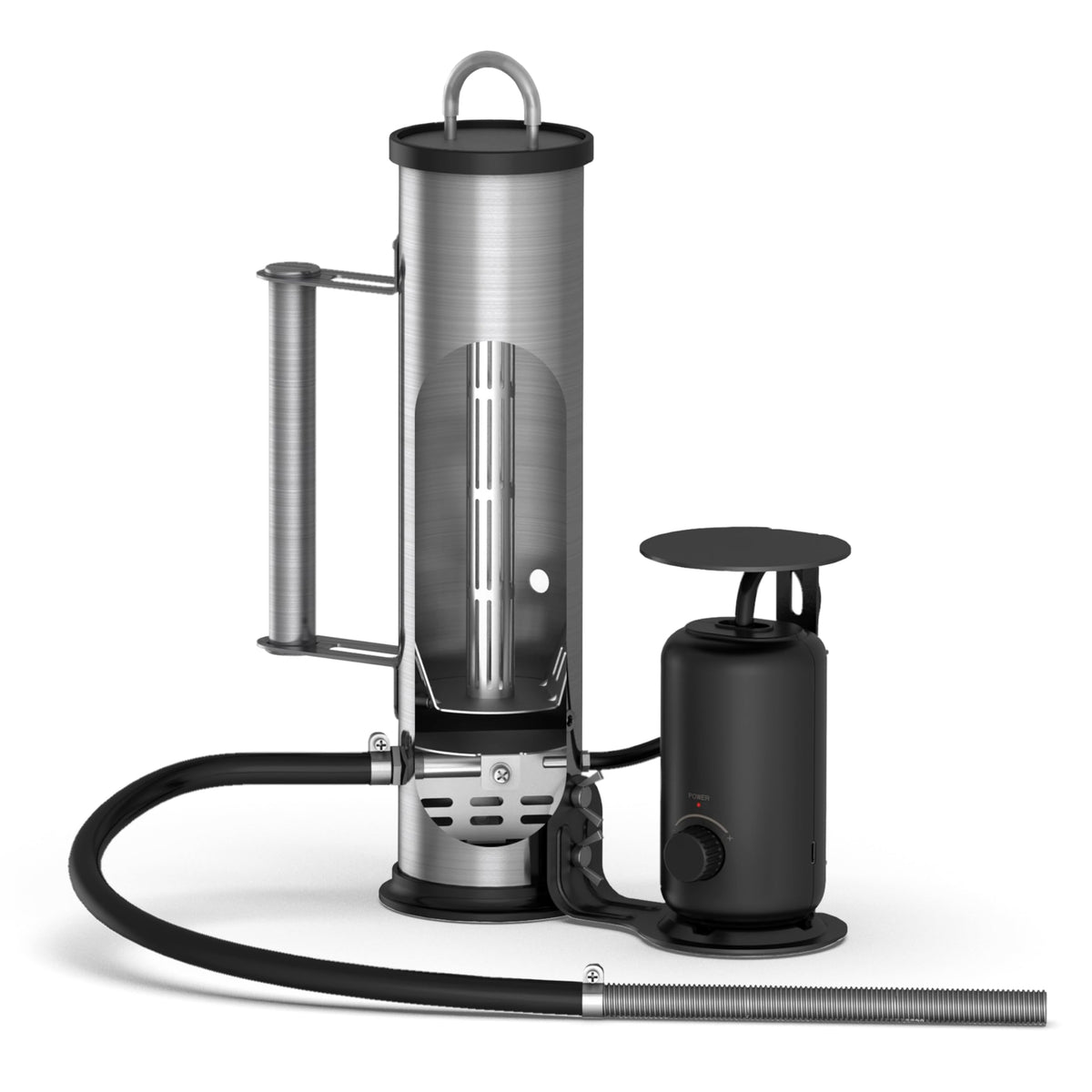 LAZYFOX front view of smoke generator showing compact durable body for easy transport