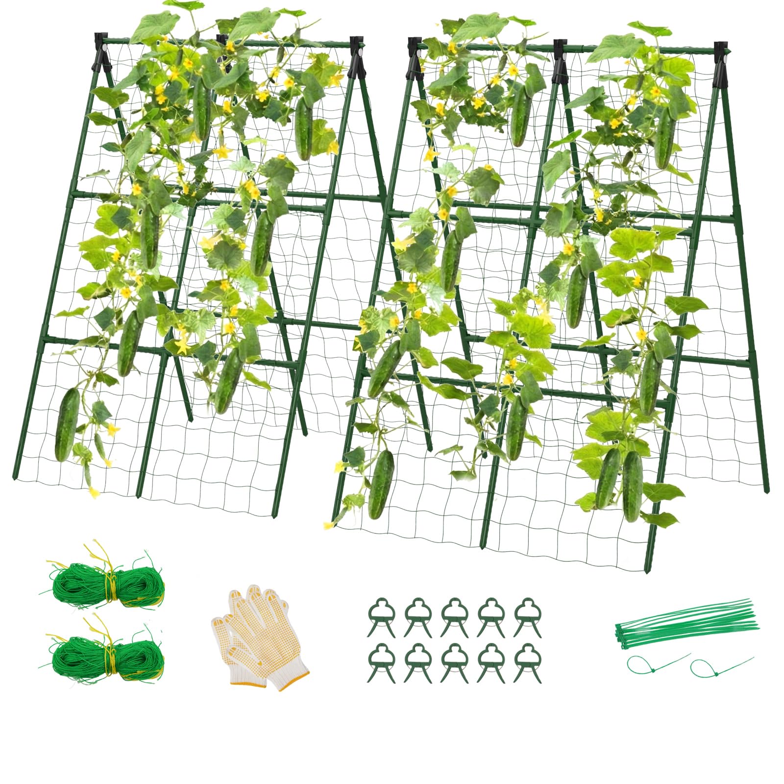 Lazzmonk A-frame trellis front view showing sturdy vertical support and airflow benefits