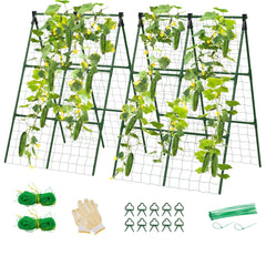 Lazzmonk A-frame trellis front view showing sturdy vertical support and airflow benefits