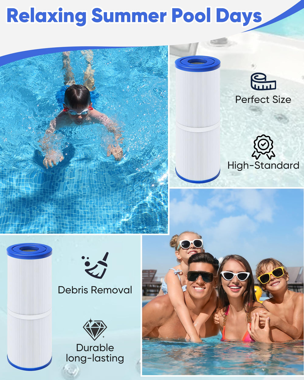 LBLVBNEWD lifestyle scene with clear hot tub water demonstrating cleaner soak benefits