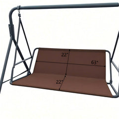 LBNZT cover installed on a patio swing demonstrating fit and refreshed appearance