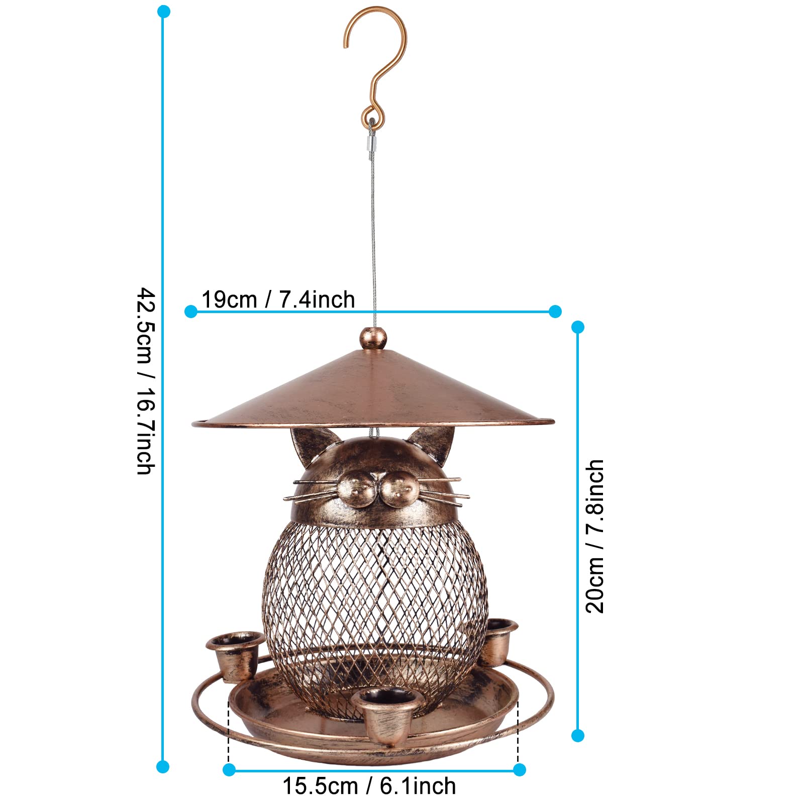 LBTING close-up of adjustable baffle showing anti-squirrel motion for fewer pests