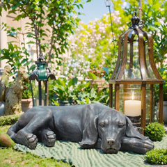 LC LCdecohome sleeping dog close-up face detail showing lifelike finish