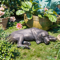 LC LCdecohome sleeping dog side profile highlighting realistic resin texture