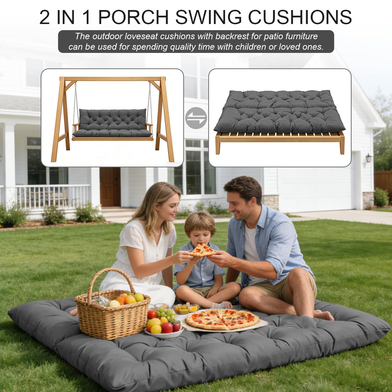 LCYY.TG vacuum-packed cushion beside expanded cushion showing quick rebound