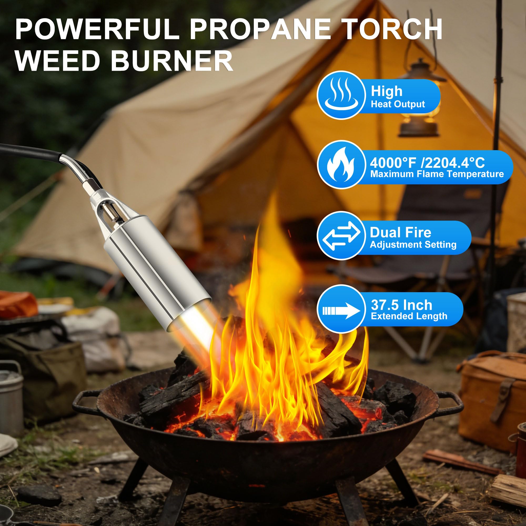 Lcbnhpy long wand burning weeds at a safe distance for effective control