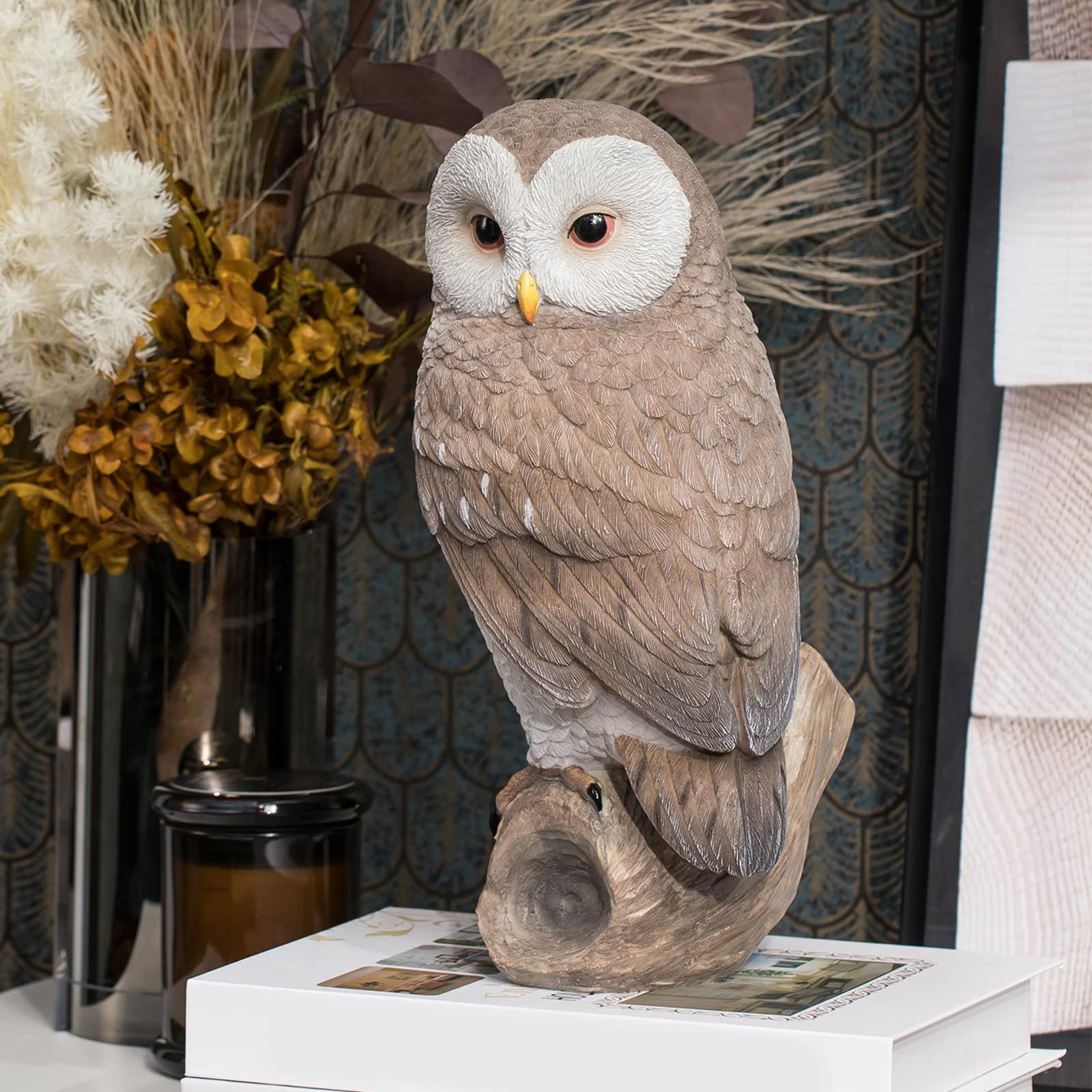 LCdecohome owl garden setting protecting pond and enhancing landscape