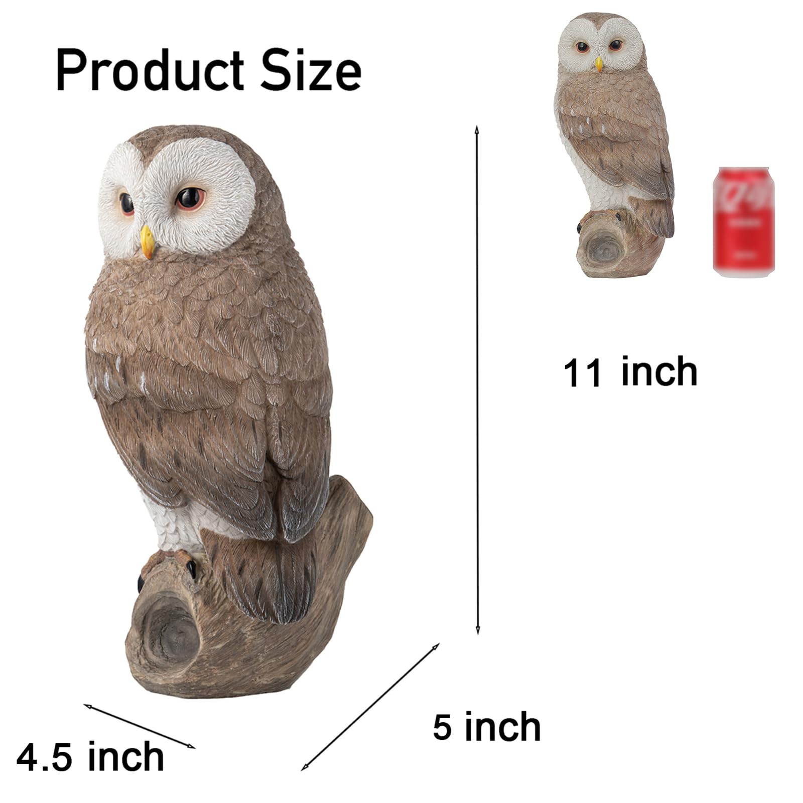 LCdecohome owl scale against hand to show compact, easy placement