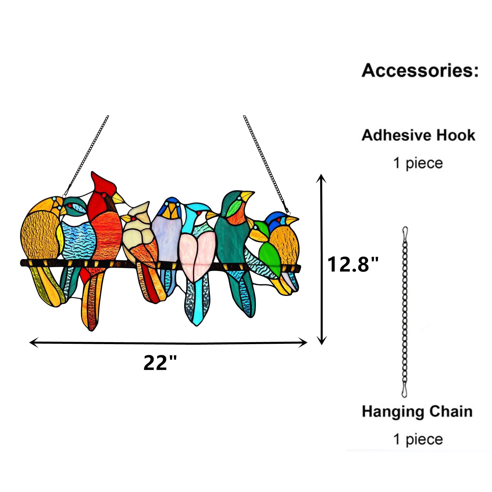 Lcensp metal chain and hook included for easy secure hanging