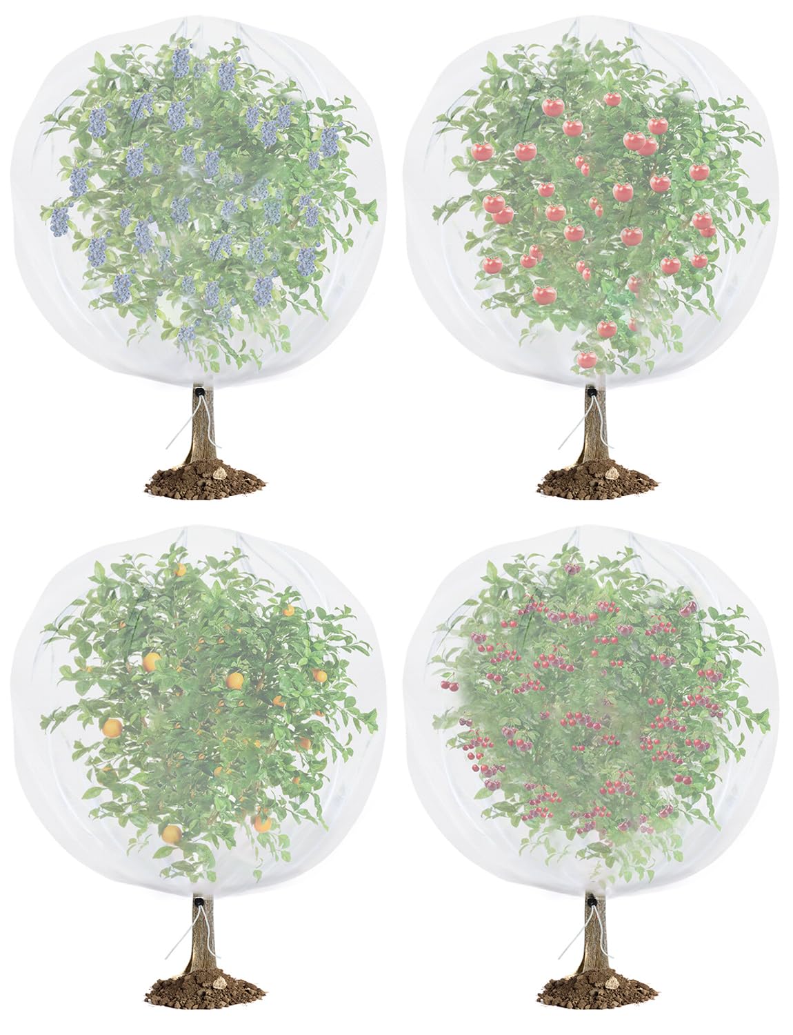 LCHUANG front view of four-pack netting package showing product count and size benefits