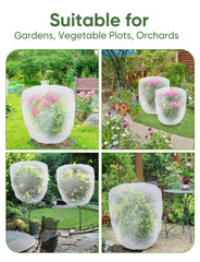 LCHUANG netting draped over tomato plant demonstrating protection and harvest access