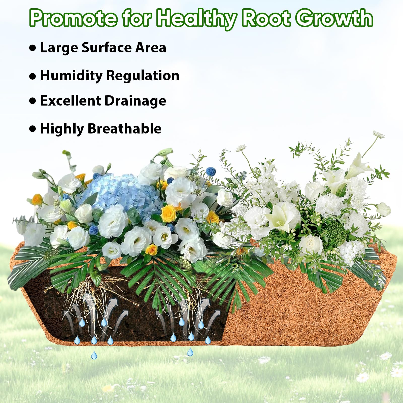 LCHUANG planter hung on balcony railing providing instant curb appeal and easy gardening