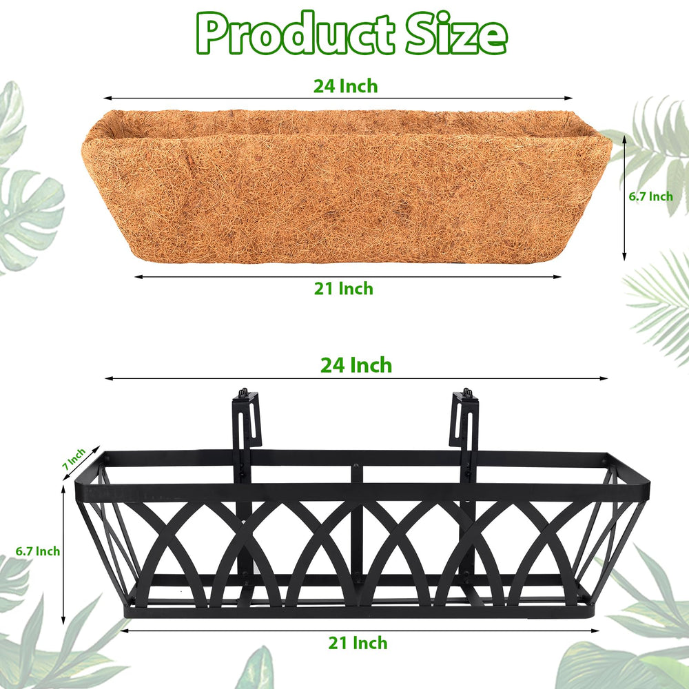 LCHUANG planter next to ruler showing 24-inch length for accurate scale and planning