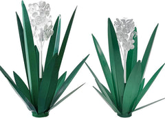LCJECV front view of metal agave showing sculptural yard focal point