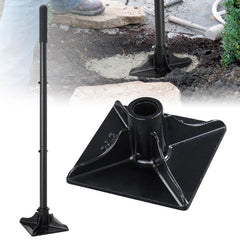 Lcokeiy front view of steel tamper showing sturdy 8x8 head and finish, durable performance