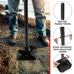 Lcokeiy long handle rubber grip view offering anti-slip comfort and reduced hand fatigue