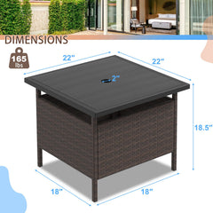 LDAILY LUARANE rattan texture detail showing weather-resistant woven PE rattan benefit