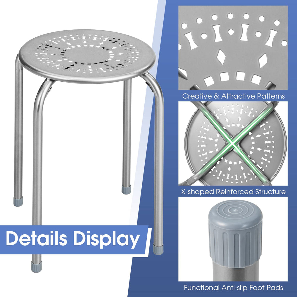 LDAILY stools nested stacked to show space-saving storage advantage