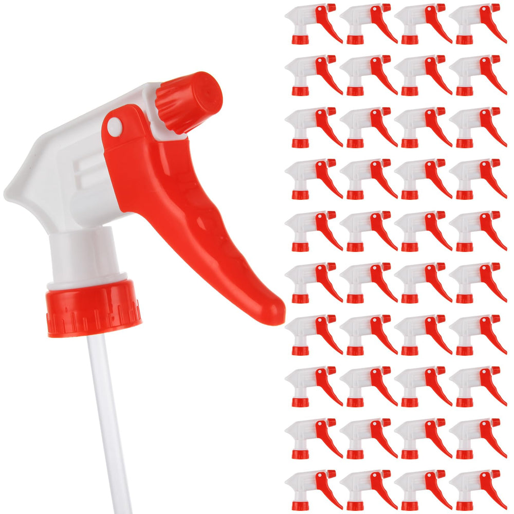LDXDRU front view of 50 red replacement sprayers showing organized supply benefit