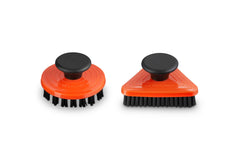 Le Creuset cleaning brushes front view, durable set for effective cookware care