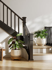 LE TAUCI close-up of reactive glaze texture and color variation highlighting durable finish