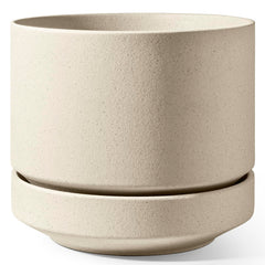 LE TAUCI front view of the 14-inch planter showing shape and minimalist style for visual appeal