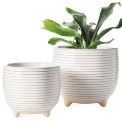 LE TAUCI front view white ceramic pot showcasing clean modern design and versatility