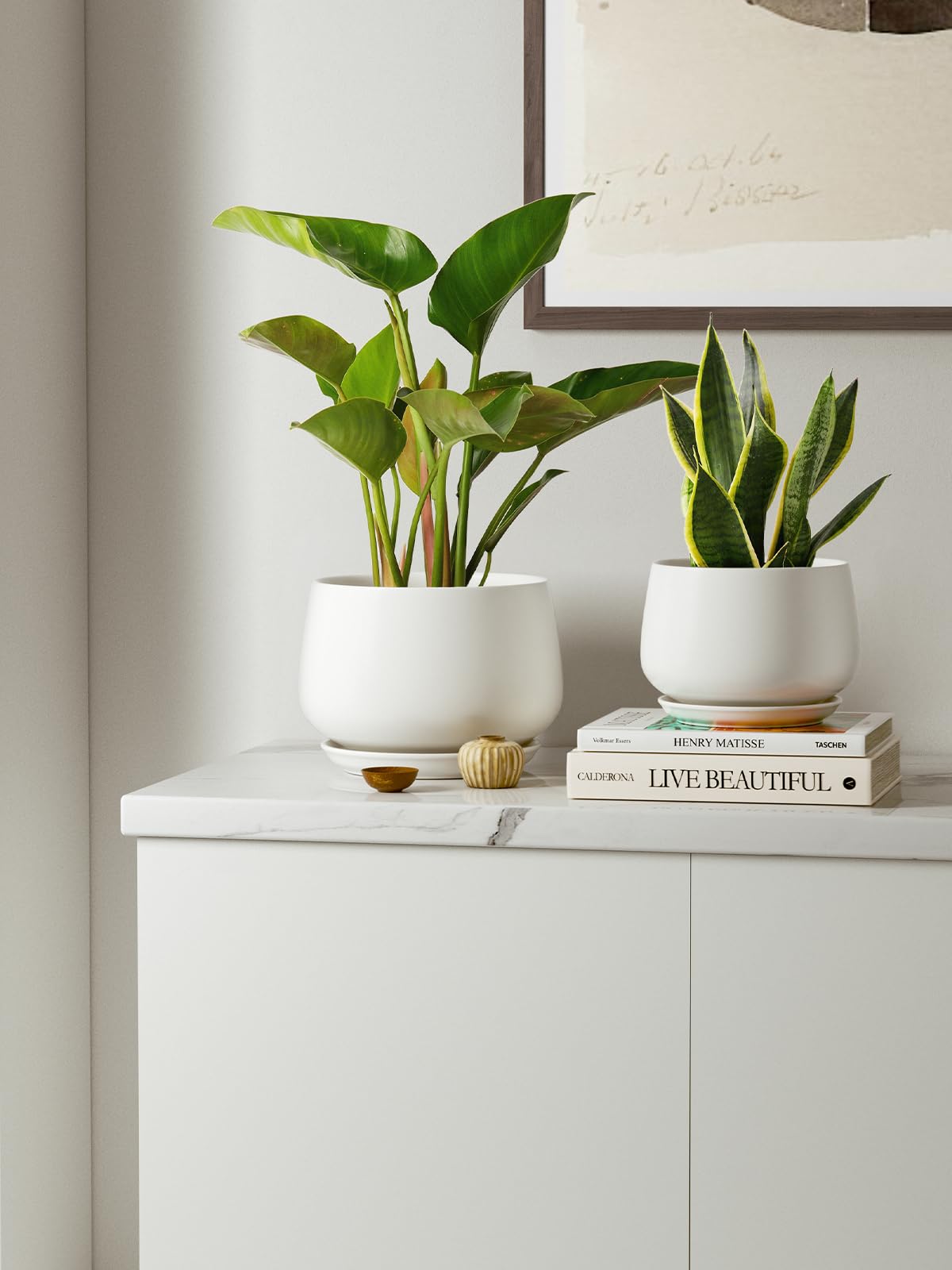 LE TAUCI ceramic pots styled on patio showing versatile home use