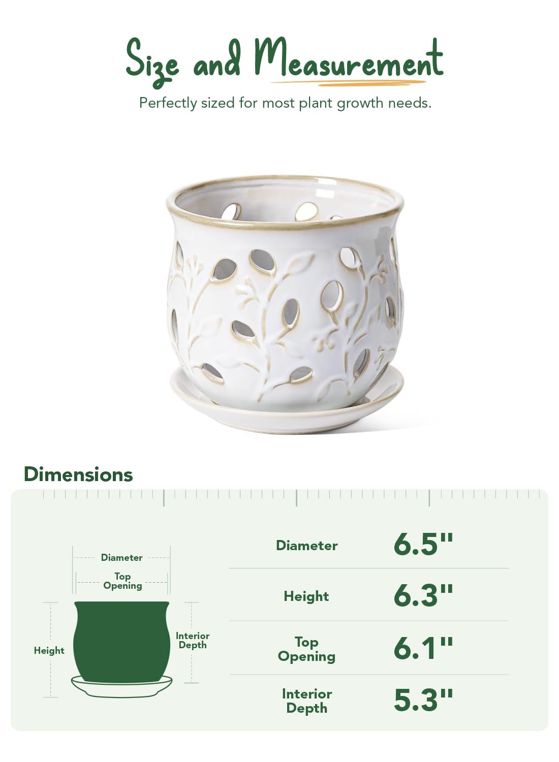 LE TAUCI pot next to hand for scale illustrating compact size ideal for small spaces