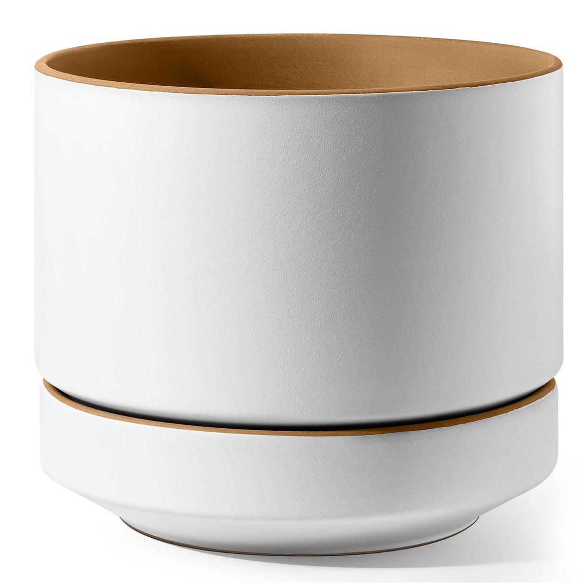 LE TAUCI front view of terracotta planter showing minimalist silhouette and stability