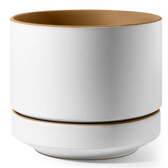 LE TAUCI front view of terracotta planter showing minimalist silhouette and stability