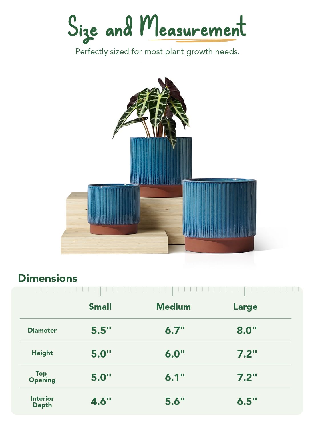 LE TAUCI pots on wooden stand styled in living room showing decor boost
