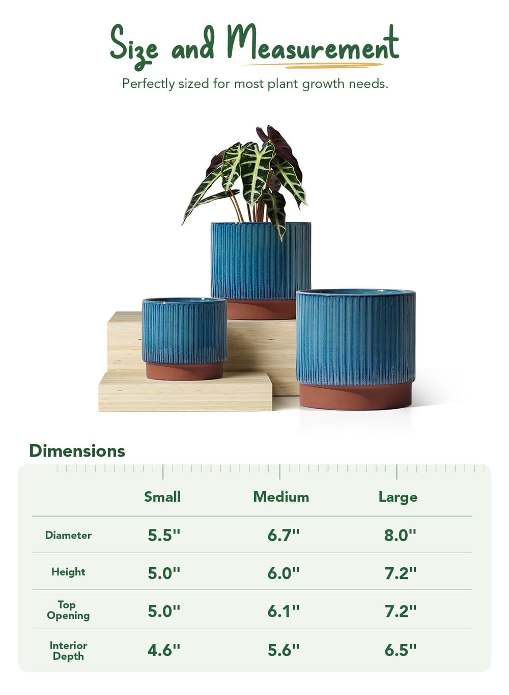 LE TAUCI pots on wooden stand styled in living room showing decor boost
