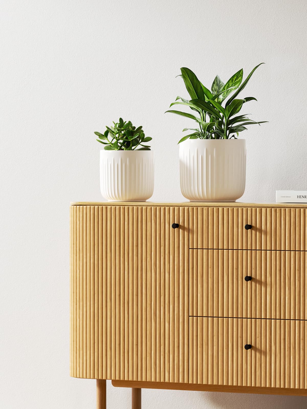 LE TAUCI side profile of fluted ribs adding decorative depth and airflow