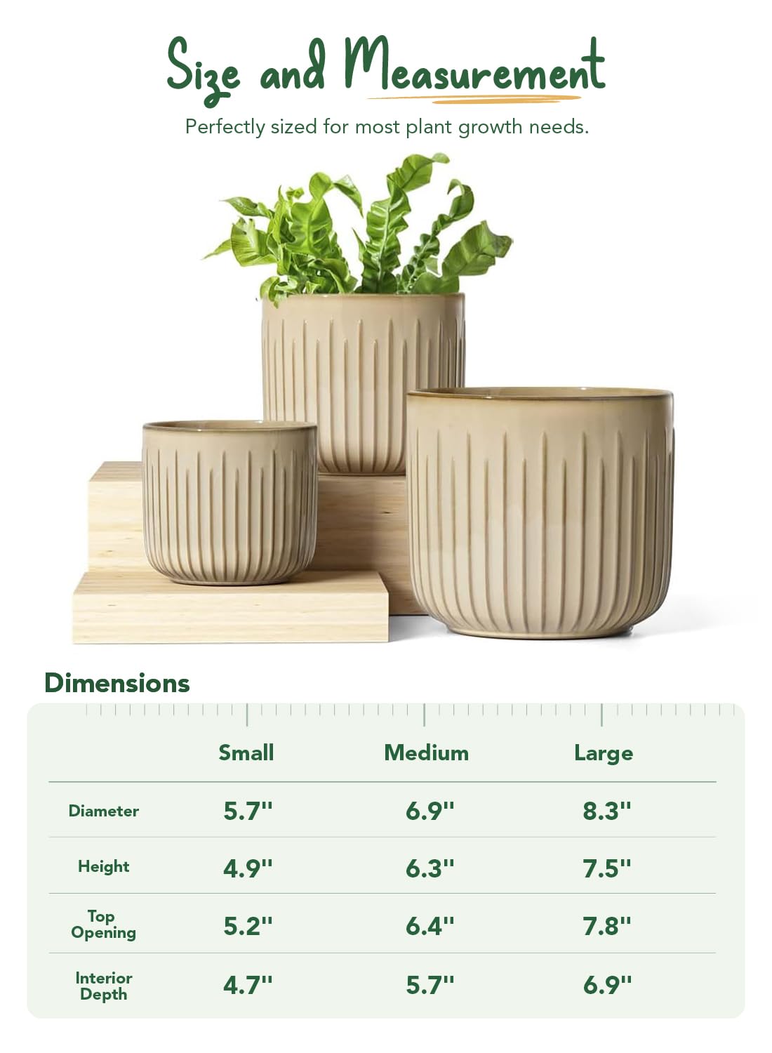 LE TAUCI three planters on bookshelf for scale, layered height styling benefit