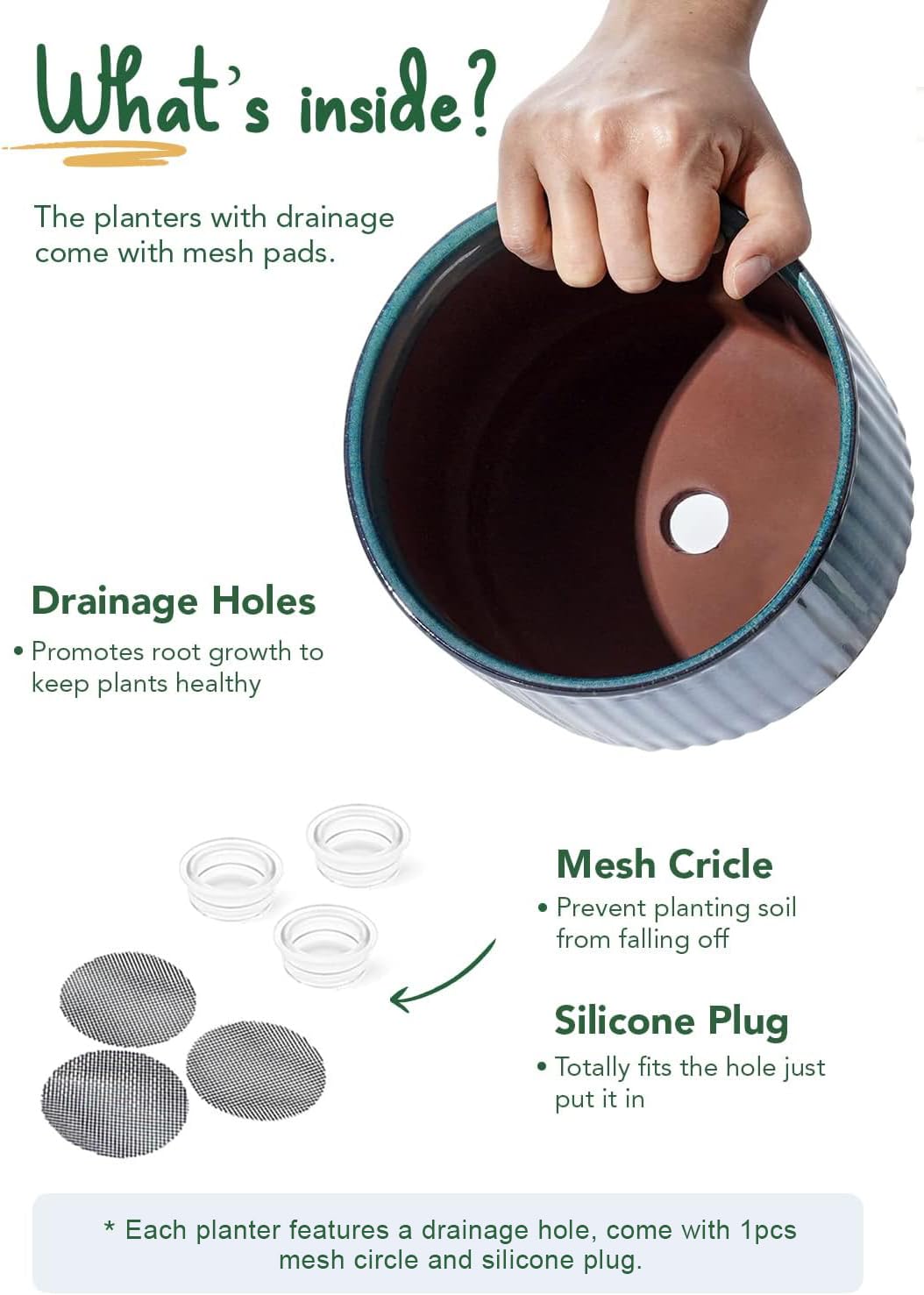 LE TAUCI hand holding pot for size comparison confirming practical dimensions